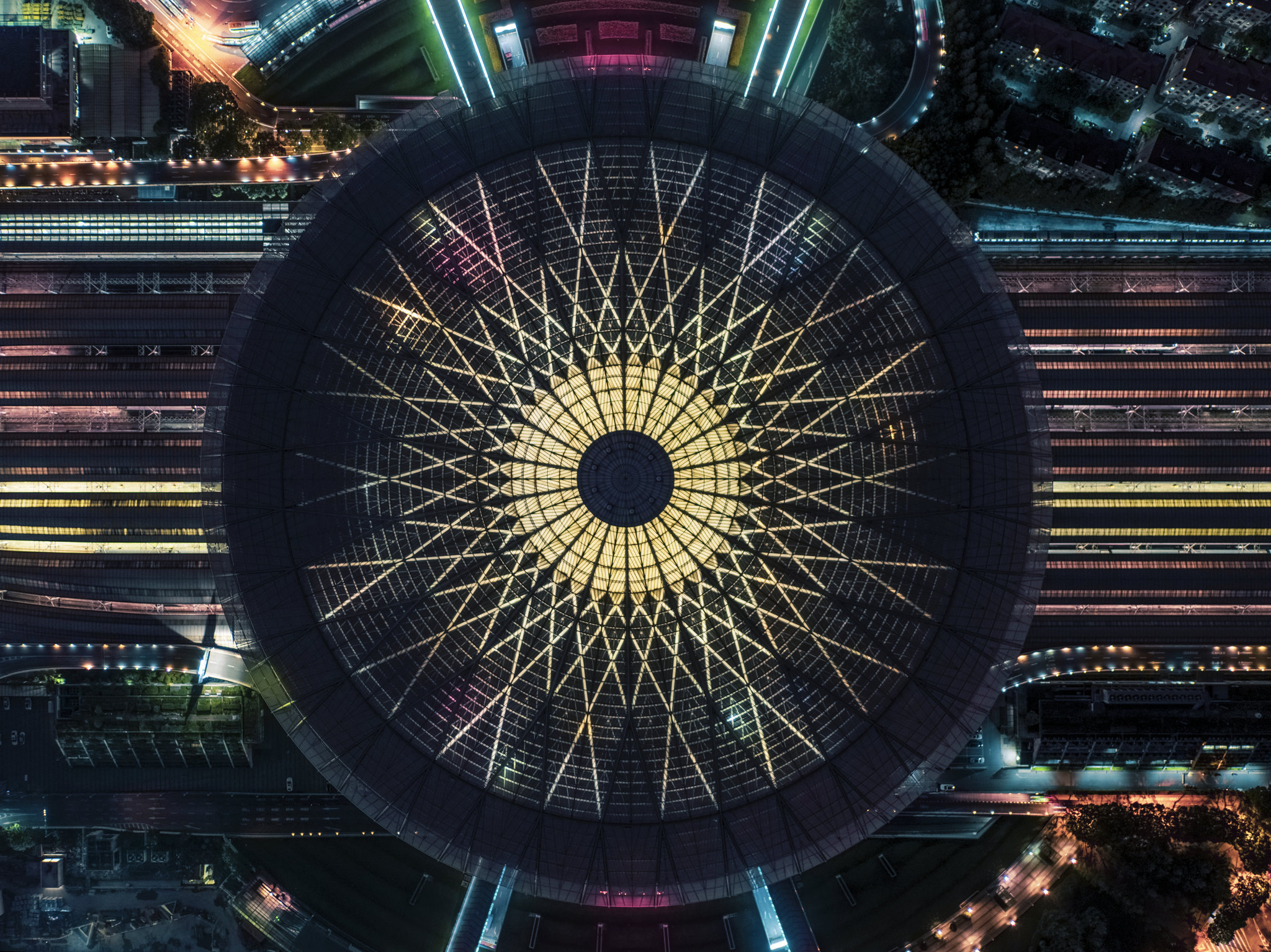 上海铁路火车站上海南站俯拍犹如美瞳