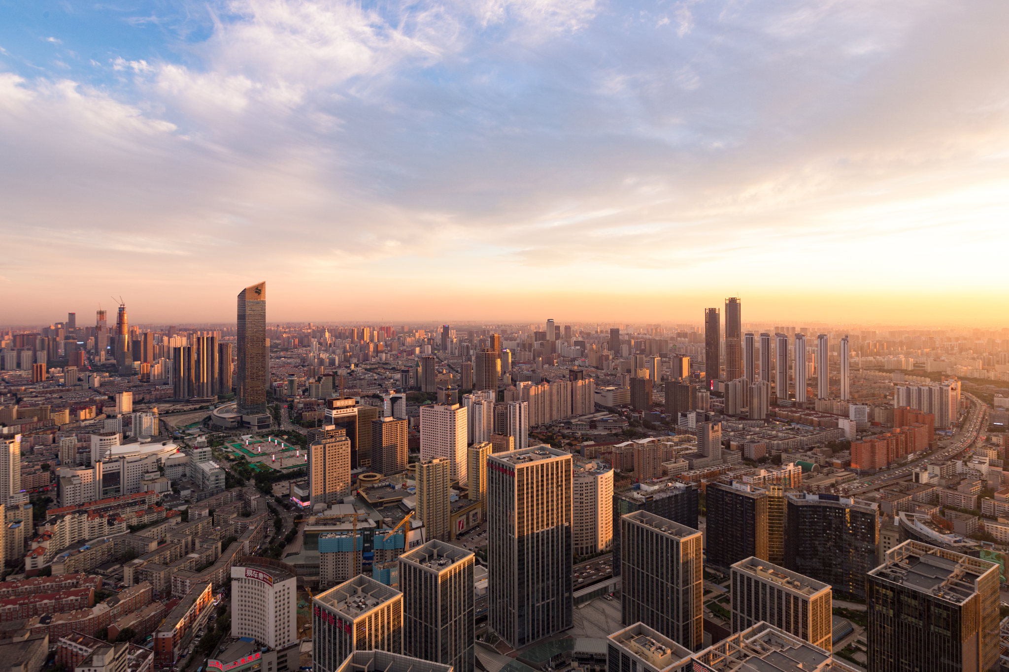 辽宁省沈阳市城市建筑天际线