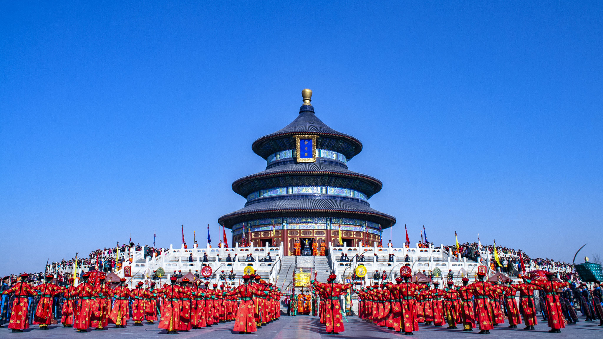 北京天坛皇家祭天仪仗表演
