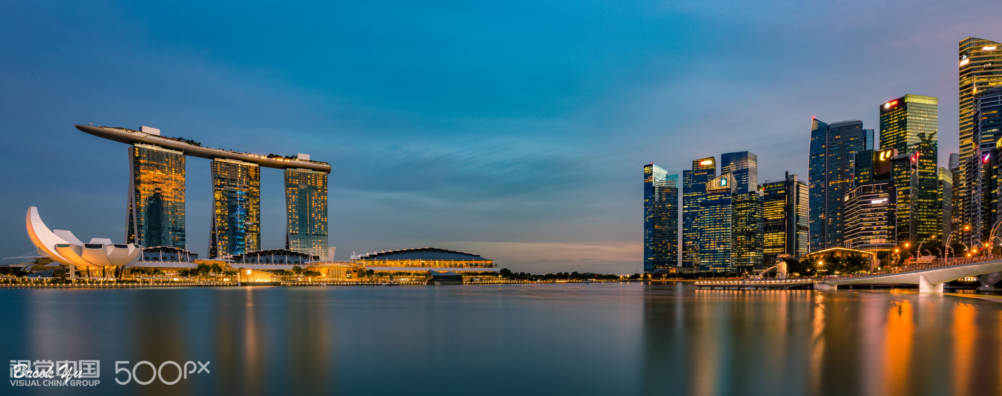 金沙酒店鱼尾狮公园全景
