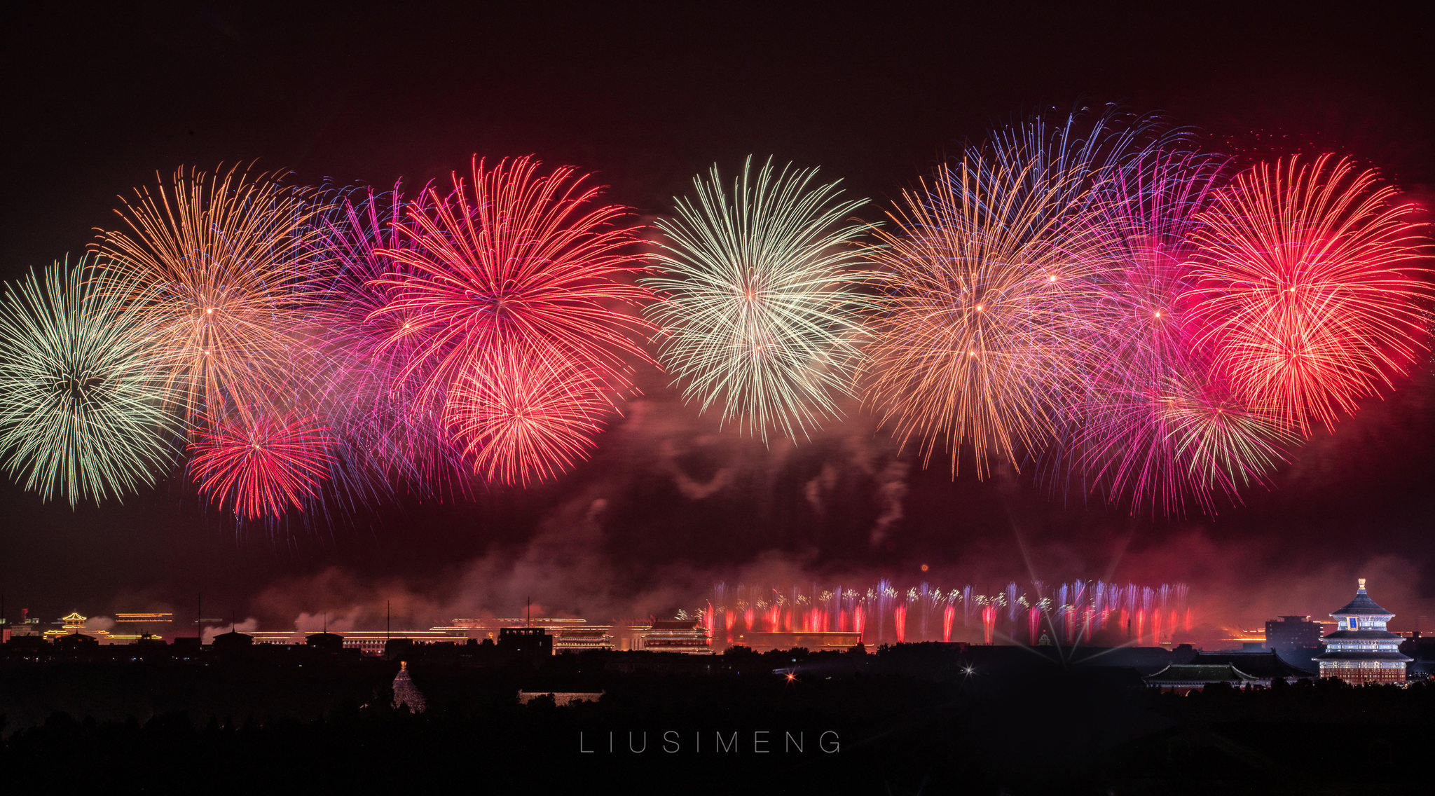 国庆70周年璀璨烟火