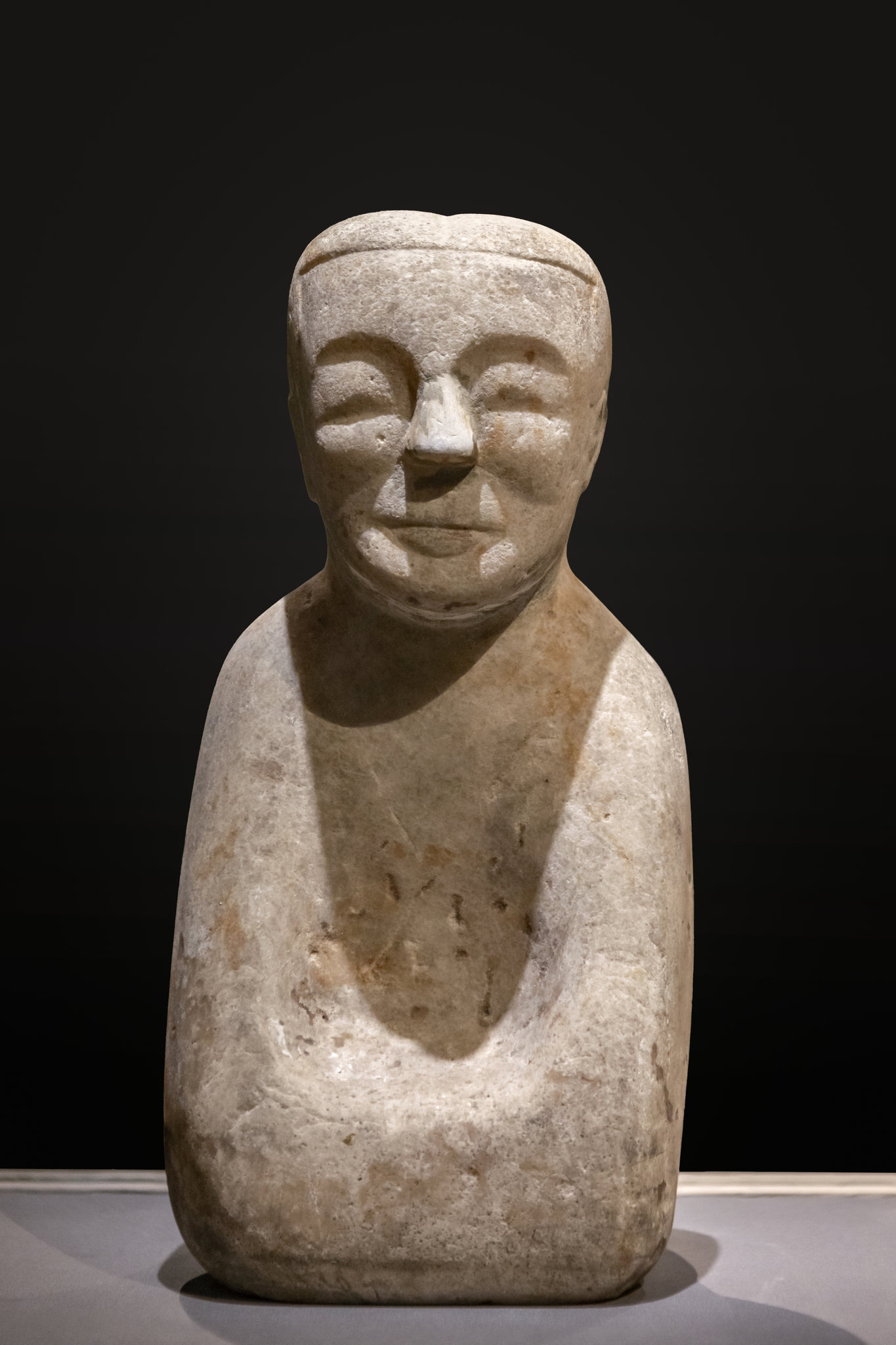 国博-惠世天宫-河北曲阳石雕艺术展-男石侍俑-西汉