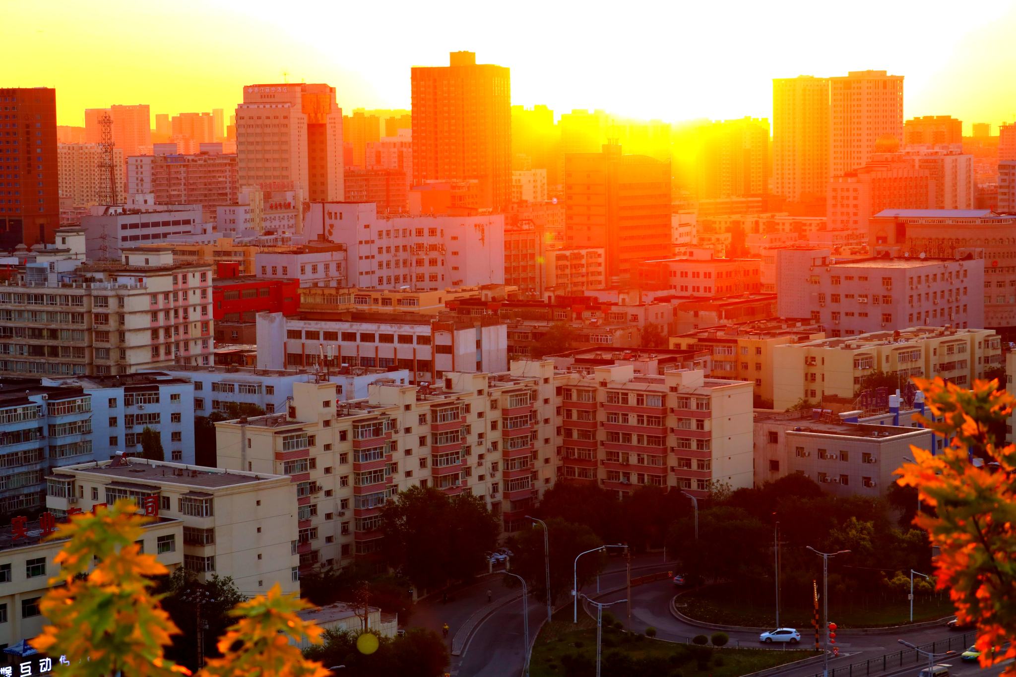 乌鲁木齐夕阳图片图片