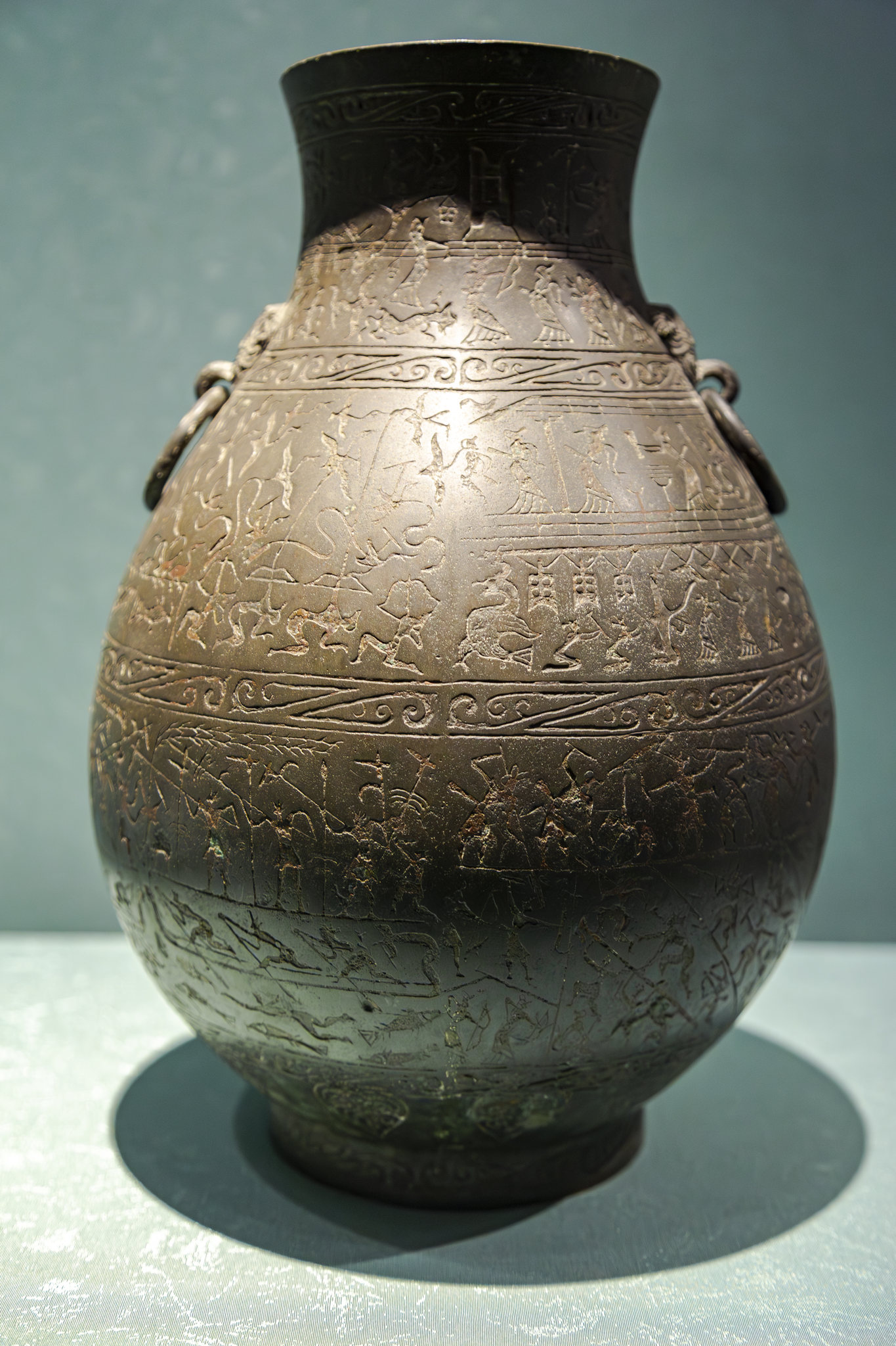 北京故宫博物院大道之行儒家文化特展文物战国青铜宴乐攻战渔猎纹壶