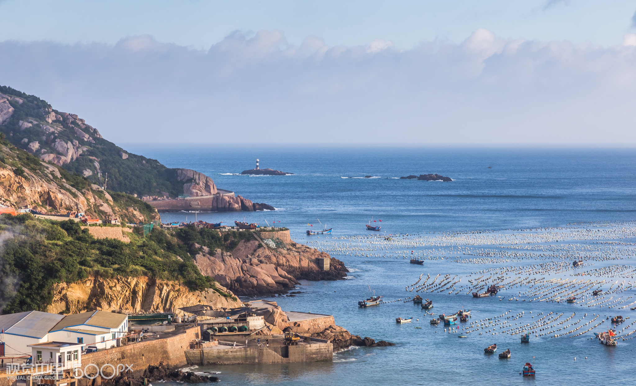 浙江省枸杞岛海岛渔船风光