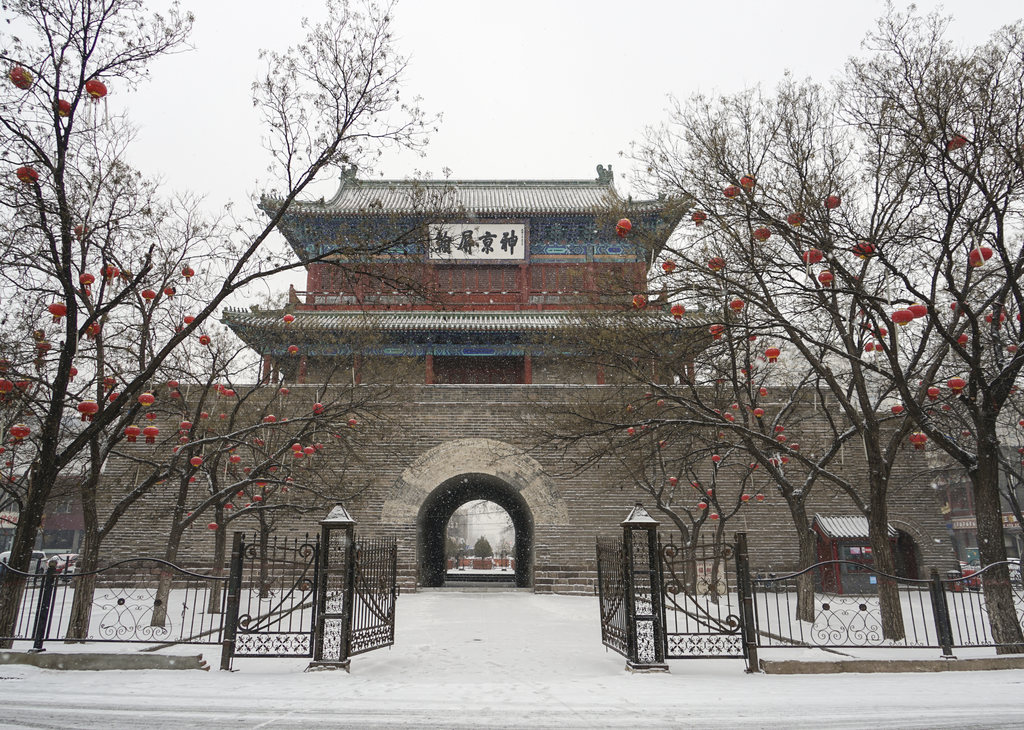 宣化雪景图片