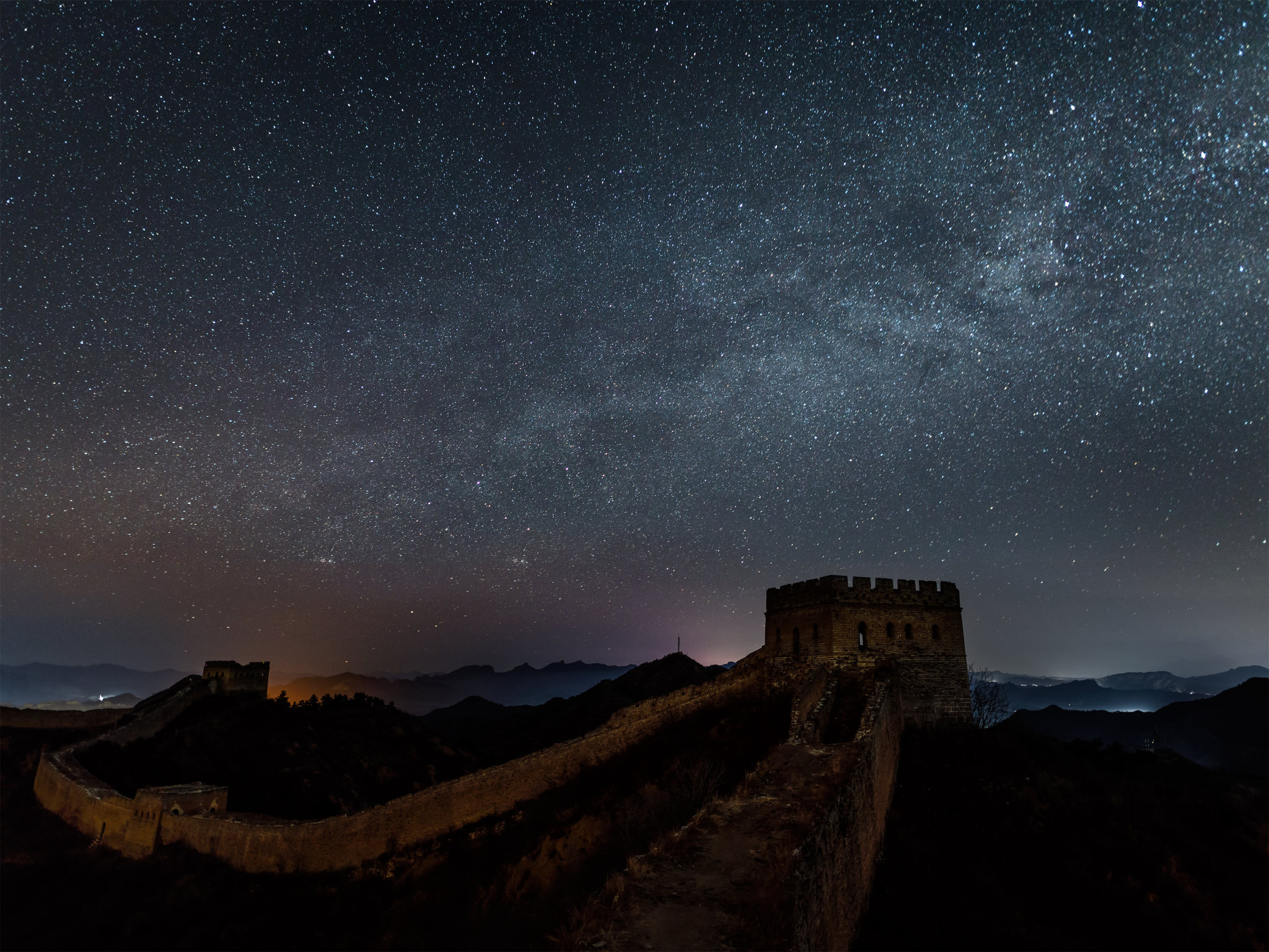 居庸关长城夜景图片