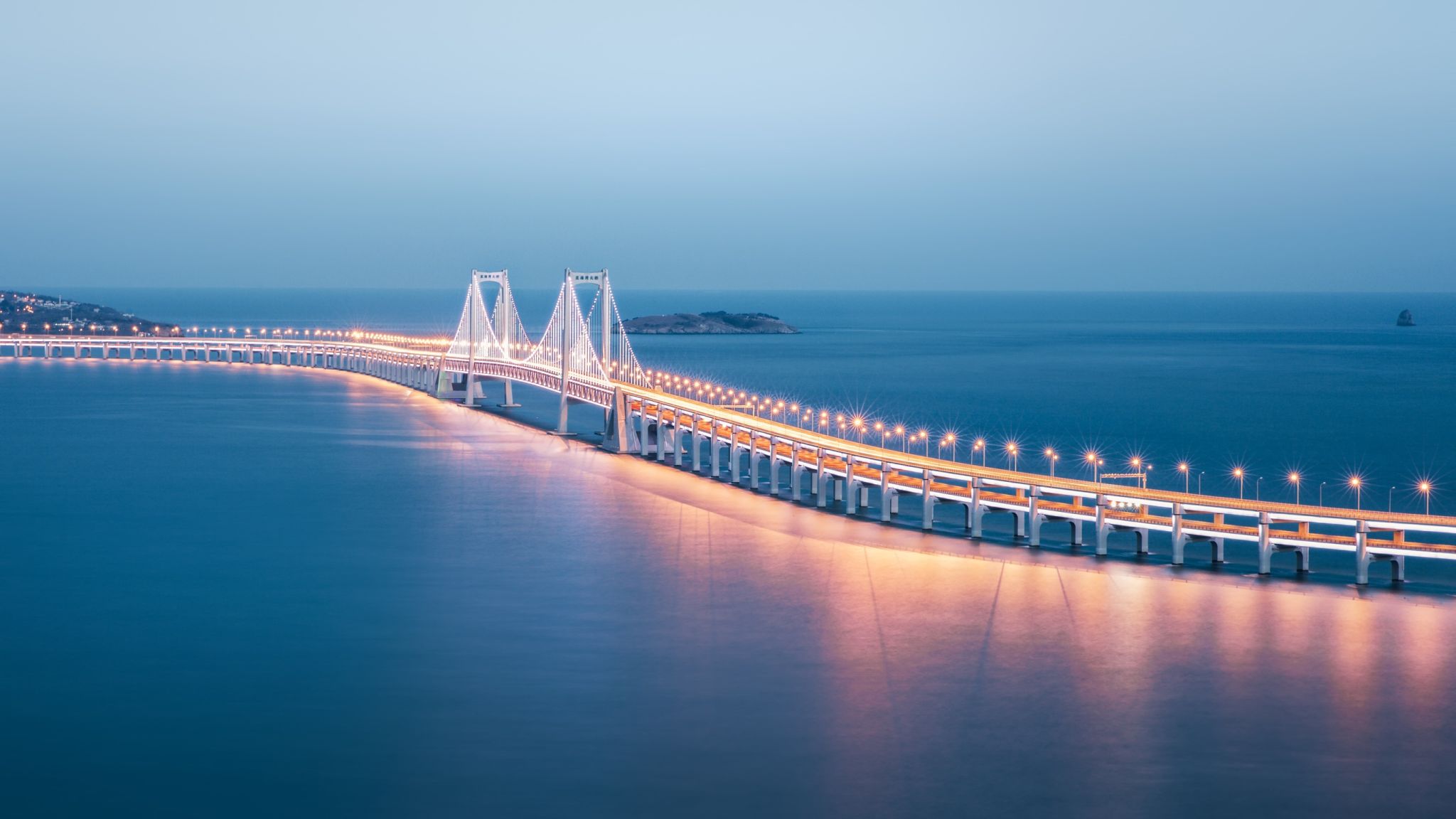 星海湾大桥全景图片