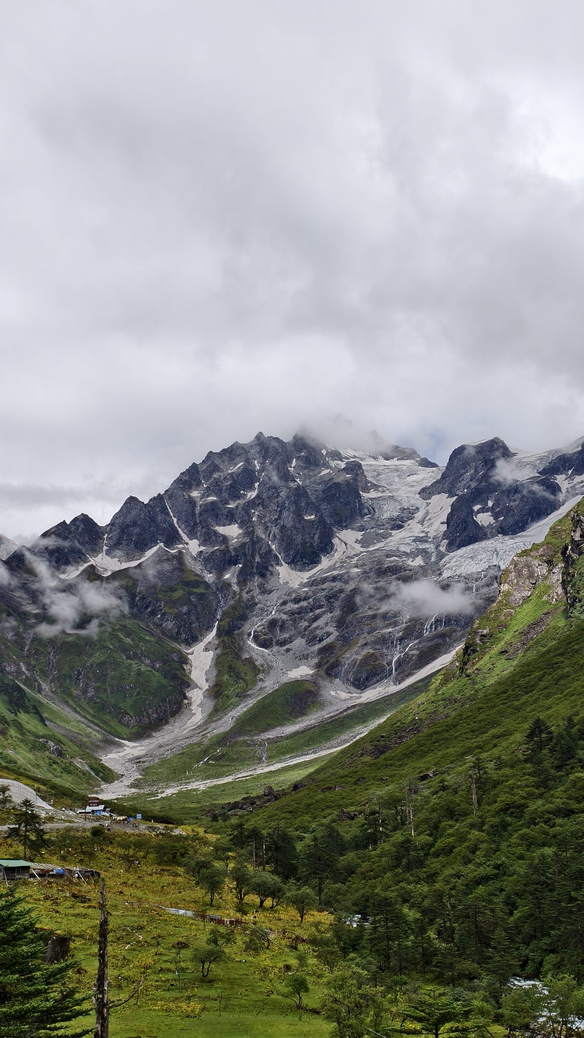 西藏林芝波密县嘎瓦龙景区嘎隆拉冰川夏季风光