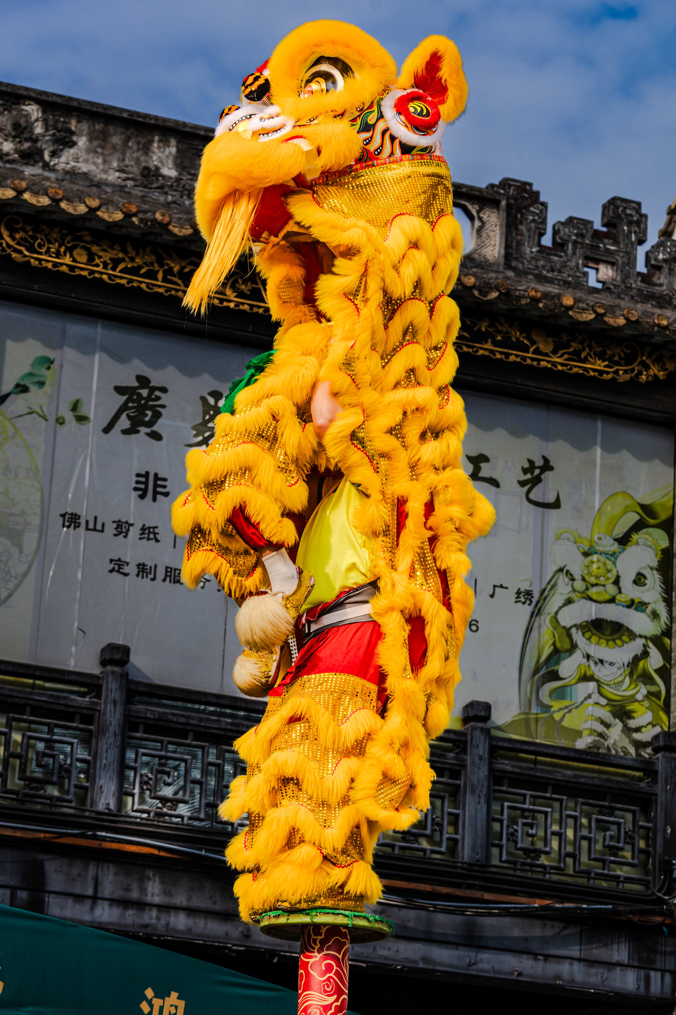 佛山祖庙黄飞鸿龙狮会演出