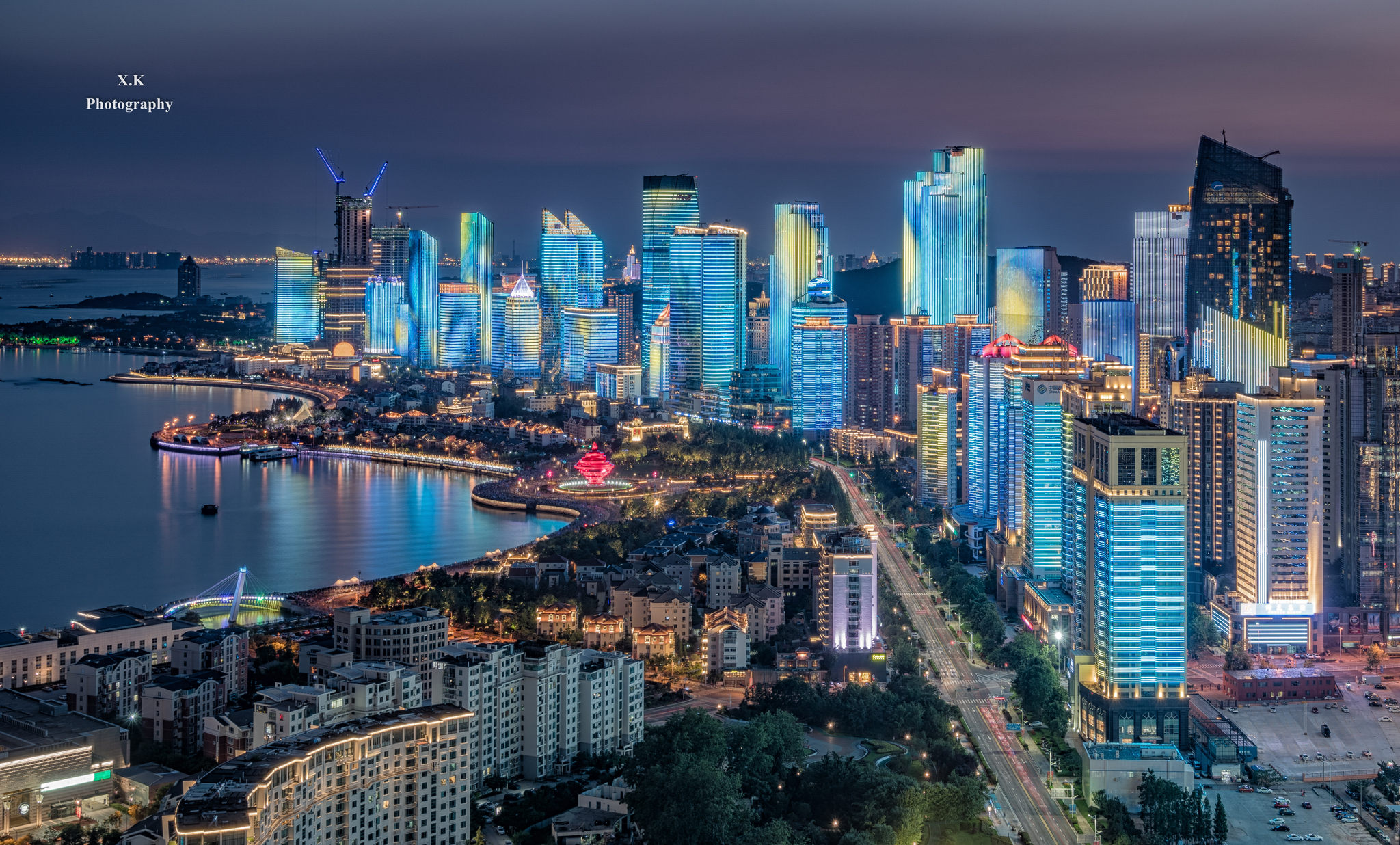 青岛浮山湾夜景