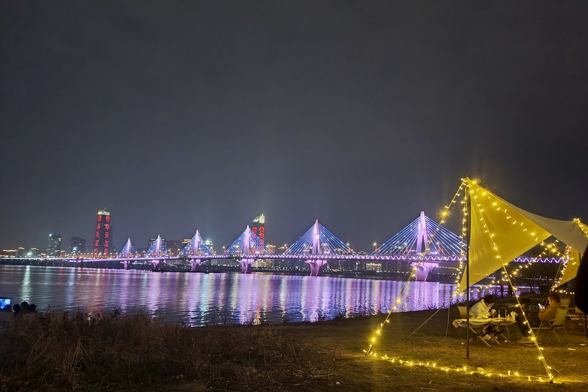 南昌朝阳大桥夜景太美了