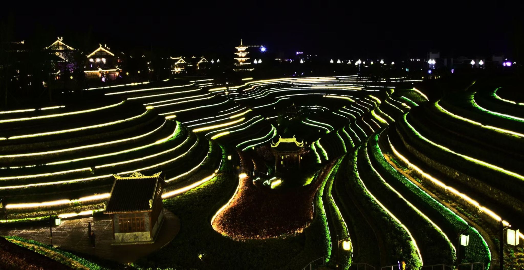 奢香古镇夜景图片图片