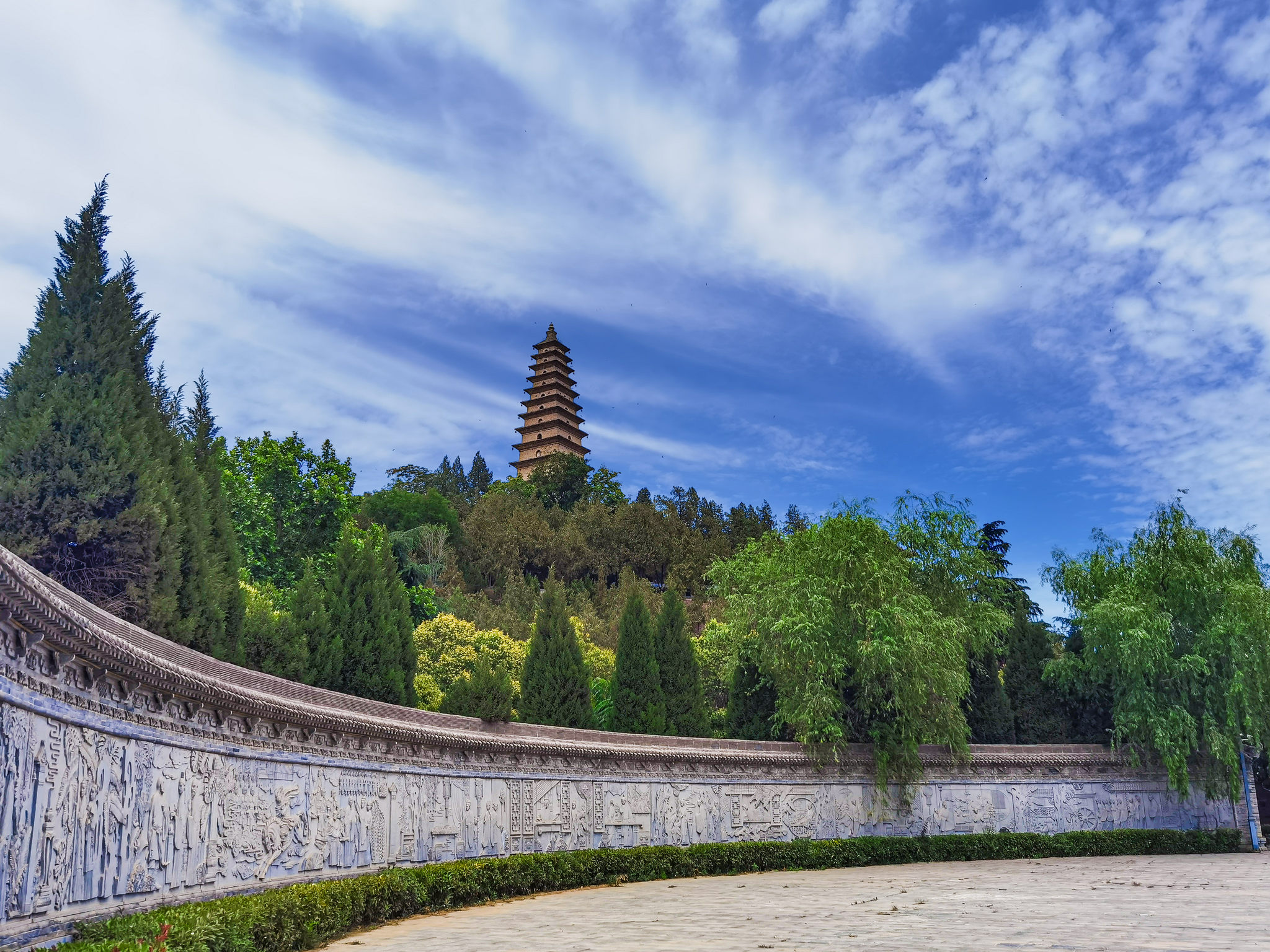山西永济普救寺塔又称莺莺塔